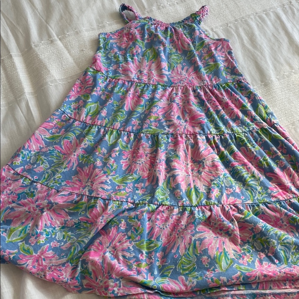 Lilly Pulitzer, Floral Blue and Pink kids dress - Picture 5 of 5